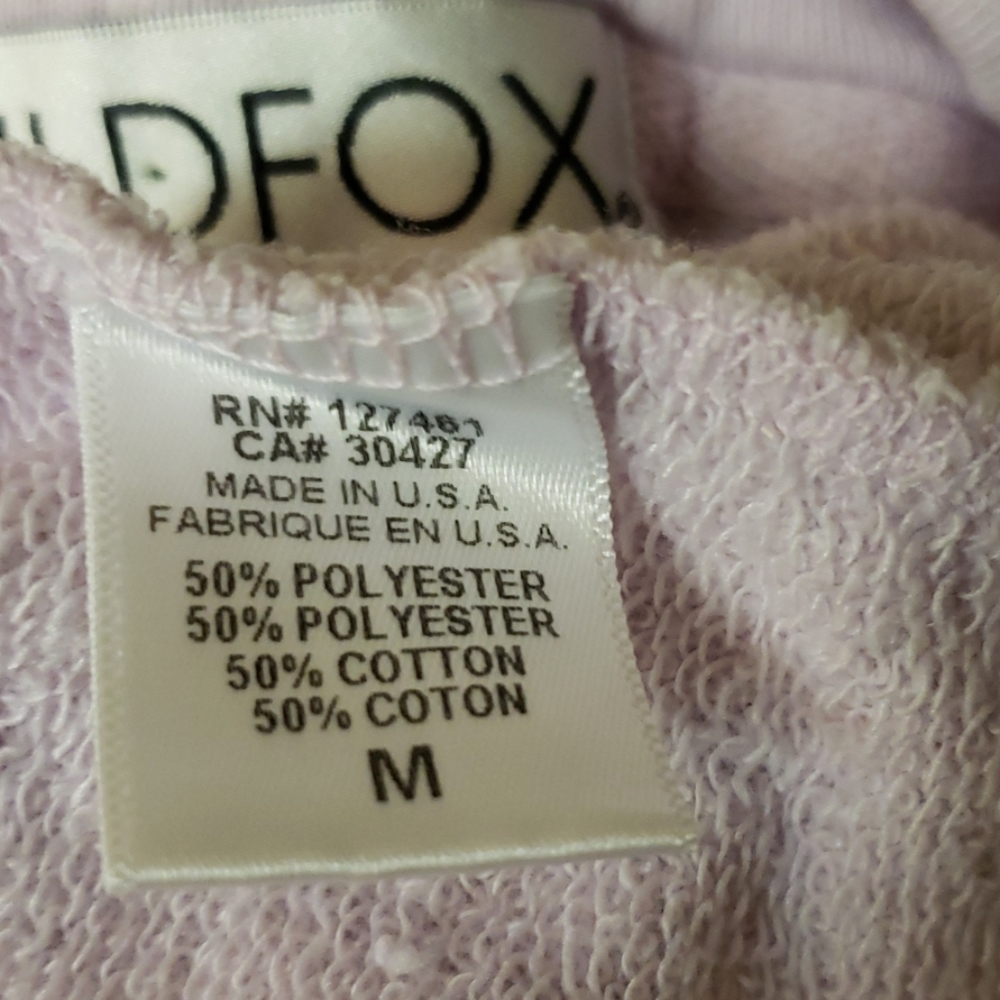 Pase the Rose Crop Hoodie Women's Size Medium NWT Pink Sweatshirt Wildfox - Picture 7 of 8